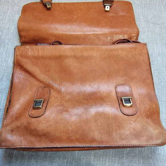 VINTAGE Mulberry Briefcase Leather Portfolio Travel Bag Messenger AUTHENTIC - Picture 7 of 15